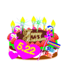 5月の誕生日☆日付入り☆ケーキでお祝い♪（個別スタンプ：22）