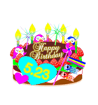 5月の誕生日☆日付入り☆ケーキでお祝い♪（個別スタンプ：23）
