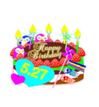 5月の誕生日☆日付入り☆ケーキでお祝い♪（個別スタンプ：27）