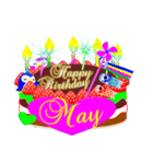 5月の誕生日☆日付入り☆ケーキでお祝い♪（個別スタンプ：32）