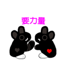 black white socks bunny with Internet（個別スタンプ：4）