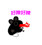 black white socks bunny with Internet（個別スタンプ：6）