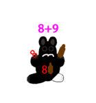 black white socks bunny with Internet（個別スタンプ：8）