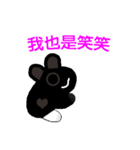 black white socks bunny with Internet（個別スタンプ：12）