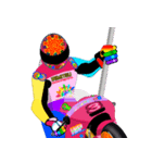 Moto Race Rainbow-colored Riders 3 @04（個別スタンプ：6）