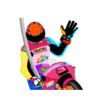 Moto Race Rainbow-colored Riders 3 @04（個別スタンプ：18）