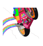 Moto Race Rainbow-colored Riders 3 @04（個別スタンプ：26）