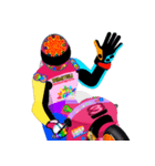 Moto Race Rainbow-colored Riders 3 @04（個別スタンプ：31）