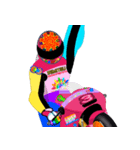 Moto Race Rainbow-colored Riders 3 @04（個別スタンプ：34）