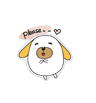 Lovely sticker dog（個別スタンプ：8）