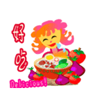 stickers of colorful girl（個別スタンプ：29）