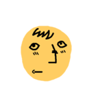 Yellow oval emoji（個別スタンプ：15）