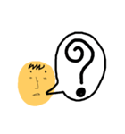 Yellow oval emoji（個別スタンプ：17）