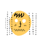 Yellow oval emoji（個別スタンプ：18）