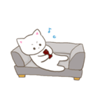 Indonesian little white cat（個別スタンプ：3）