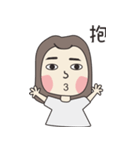 Square face girl（個別スタンプ：6）