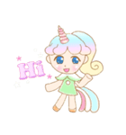 Unicorn Girl,Puripuri（個別スタンプ：1）