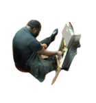 Obese black man transforms into gorilla（個別スタンプ：3）