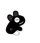 black white socks bunny with daily（個別スタンプ：17）