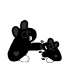 black white socks bunny with daily（個別スタンプ：31）