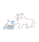 peach puppy ＆ half moon cat（個別スタンプ：2）
