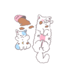 peach puppy ＆ half moon cat（個別スタンプ：10）