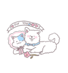 peach puppy ＆ half moon cat（個別スタンプ：33）