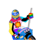 Moto Race Rainbow-colored Riders 223 @04（個別スタンプ：6）