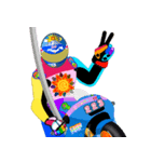 Moto Race Rainbow-colored Riders 223 @04（個別スタンプ：17）