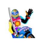 Moto Race Rainbow-colored Riders 223 @04（個別スタンプ：18）