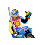 Moto Race Rainbow-colored Riders 223 @04（個別スタンプ：22）
