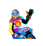 Moto Race Rainbow-colored Riders 223 @04（個別スタンプ：31）