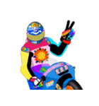 Moto Race Rainbow-colored Riders 223 @04（個別スタンプ：32）