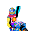 Moto Race Rainbow-colored Riders 223 @04（個別スタンプ：34）