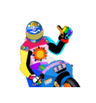 Moto Race Rainbow-colored Riders 223 @04（個別スタンプ：35）