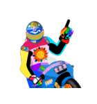 Moto Race Rainbow-colored Riders 223 @04（個別スタンプ：36）