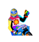 Moto Race Rainbow-colored Riders 223 @04（個別スタンプ：40）