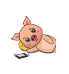 A Lazy Piggy (Global)（個別スタンプ：1）