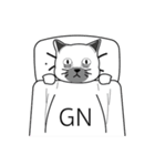 Single face cat (ENG)（個別スタンプ：27）