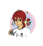 Shiro with red hair（個別スタンプ：3）