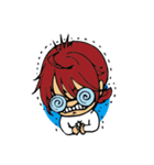 Shiro with red hair（個別スタンプ：6）