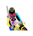 Moto Race Rainbow-colored Riders 64 @04（個別スタンプ：5）