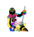 Moto Race Rainbow-colored Riders 64 @04（個別スタンプ：6）