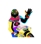 Moto Race Rainbow-colored Riders 64 @04（個別スタンプ：31）