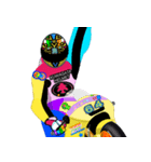 Moto Race Rainbow-colored Riders 64 @04（個別スタンプ：34）