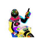 Moto Race Rainbow-colored Riders 64 @04（個別スタンプ：36）