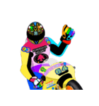 Moto Race Rainbow-colored Riders 64 @04（個別スタンプ：40）