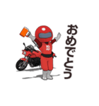 バイクのメンテナンスする忍者くん2（個別スタンプ：4）