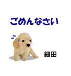 細田さんが使う可愛い子犬の名前スタンプ（個別スタンプ：9）