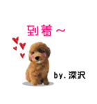 深沢さんが使う可愛い子犬の名前スタンプ（個別スタンプ：27）
